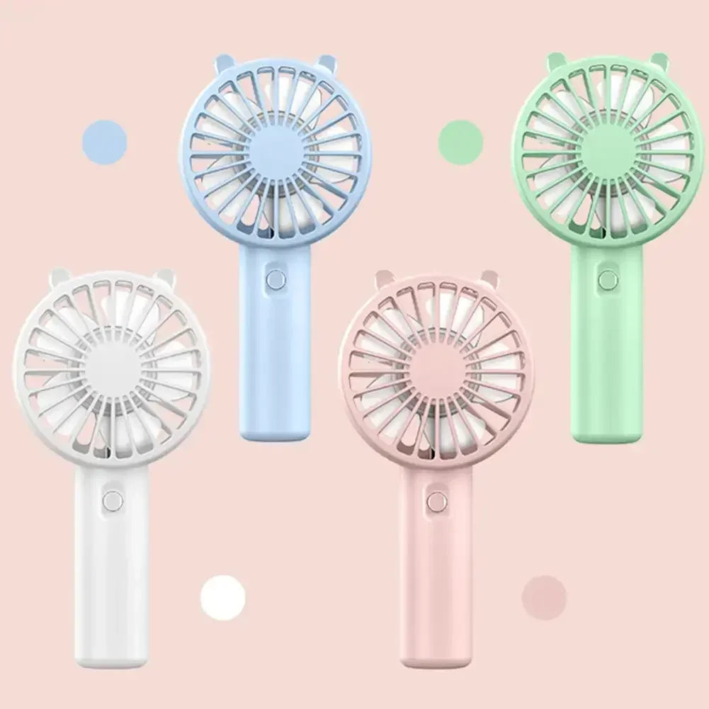 Mini USB Rechargeable Handheld Fan – Quiet, Lightweight, Multi-Color