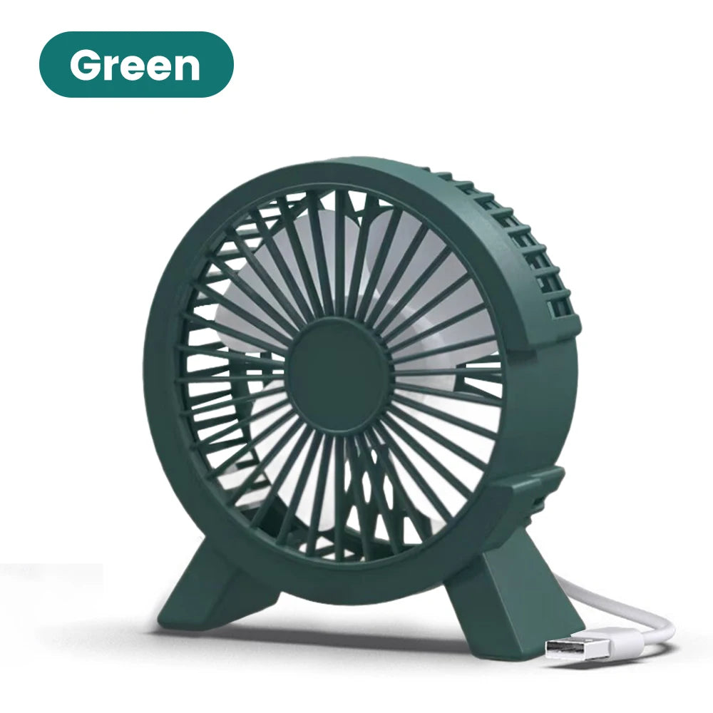 Mini USB Table Fan – High-Speed Turbo, Rechargeable, Dorm & Desk