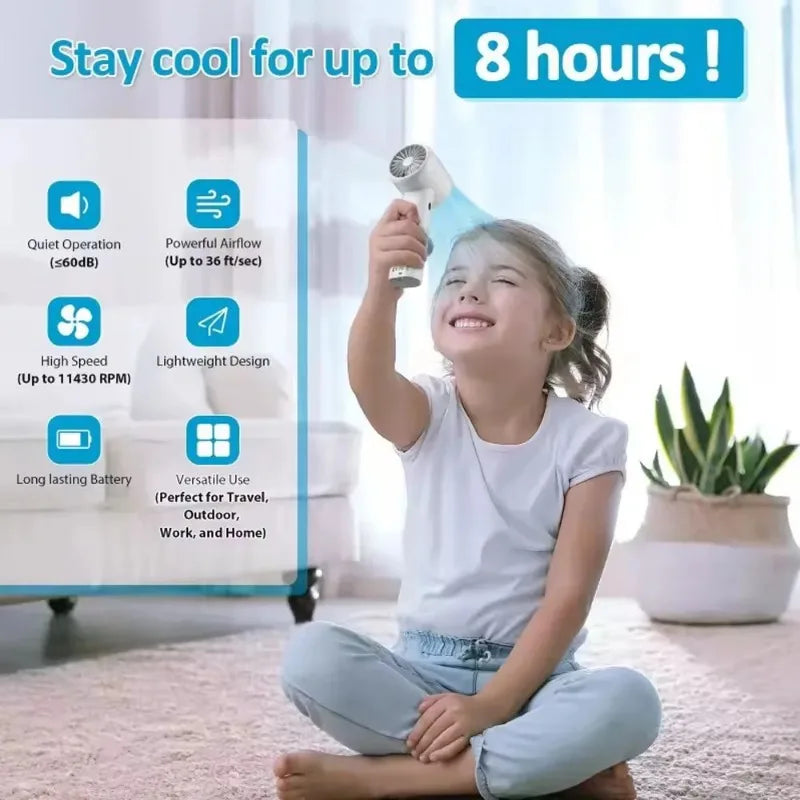Handheld Fan – Multi-Speed, Portable Personal Fan for Travel