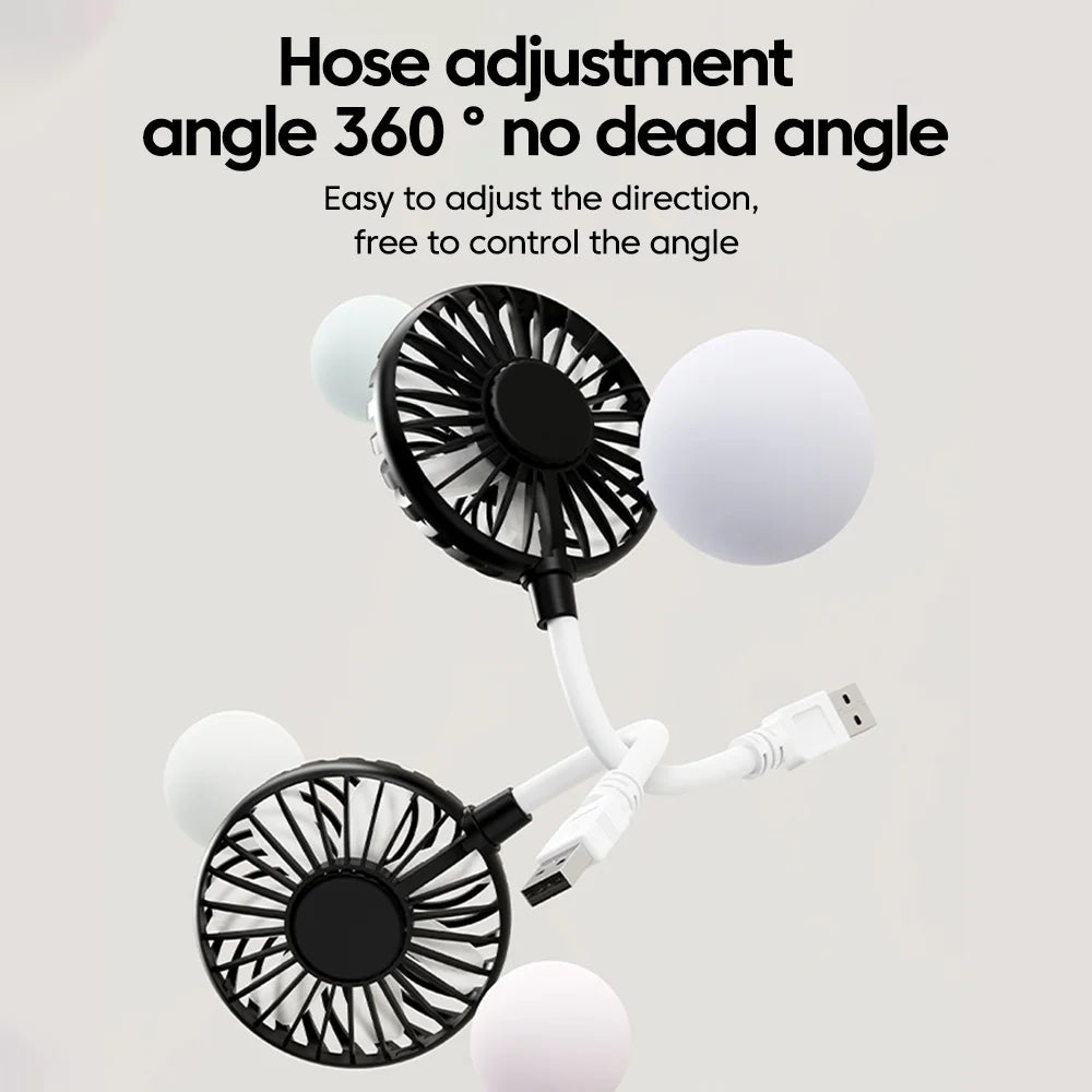 Silent USB Desk Fan – Plug-In, Compact, Instant Cooling