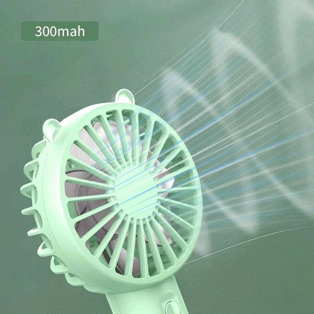 Mini USB Rechargeable Handheld Fan – Quiet, Lightweight, Multi-Color