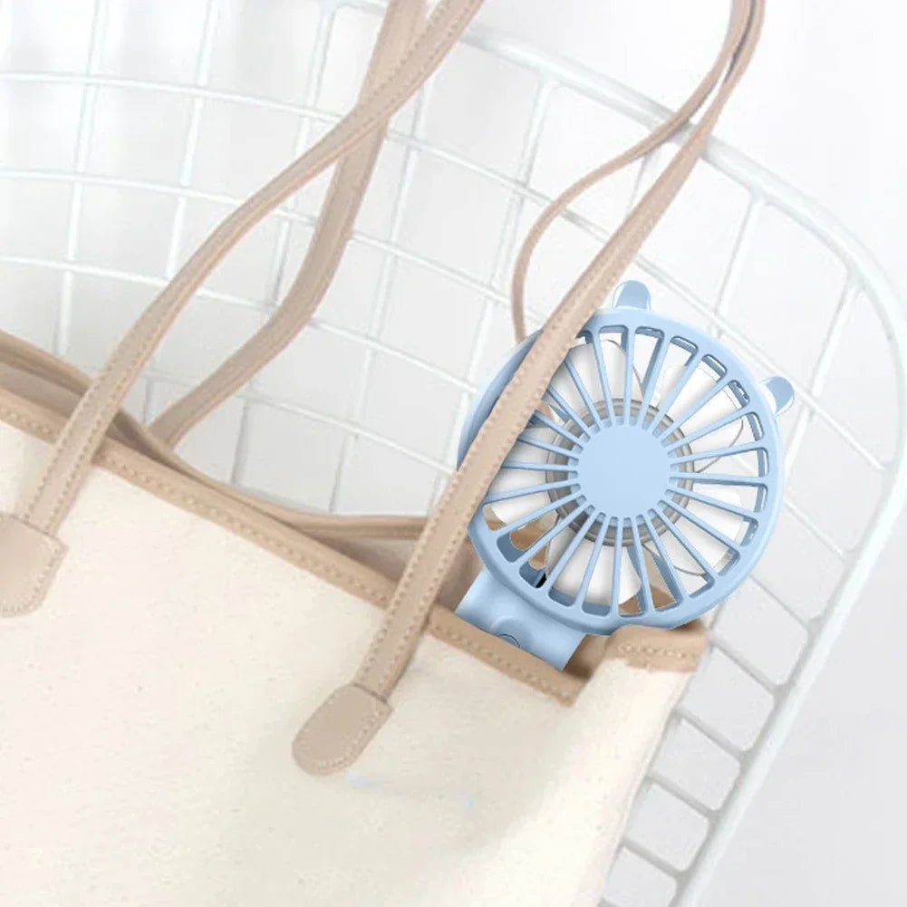 Mini USB Rechargeable Handheld Fan – Quiet, Lightweight, Multi-Color