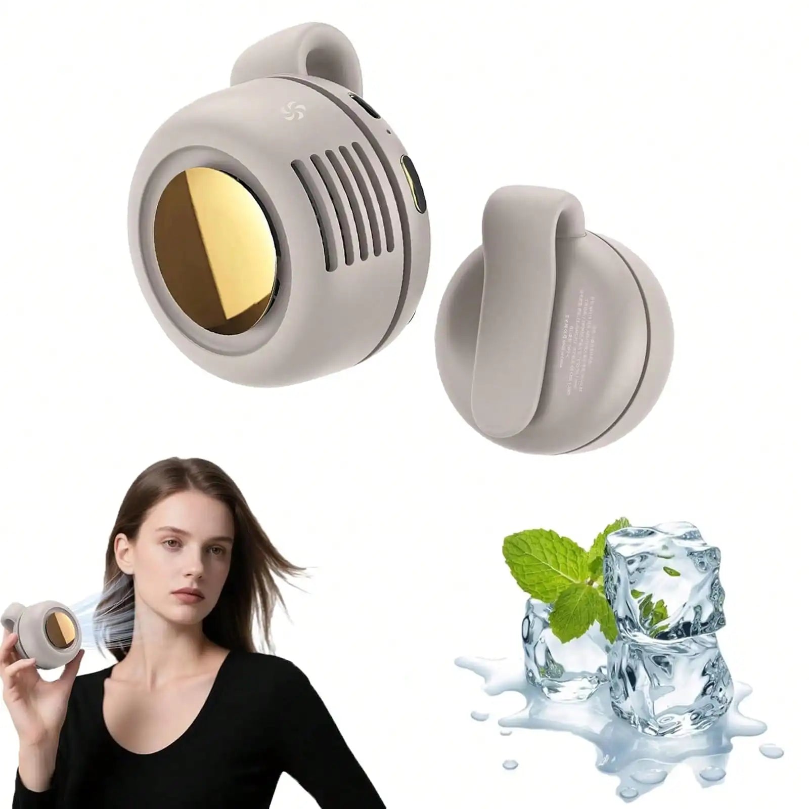 Clip-On Fan – 360° Rotatable, USB Rechargeable, Portable