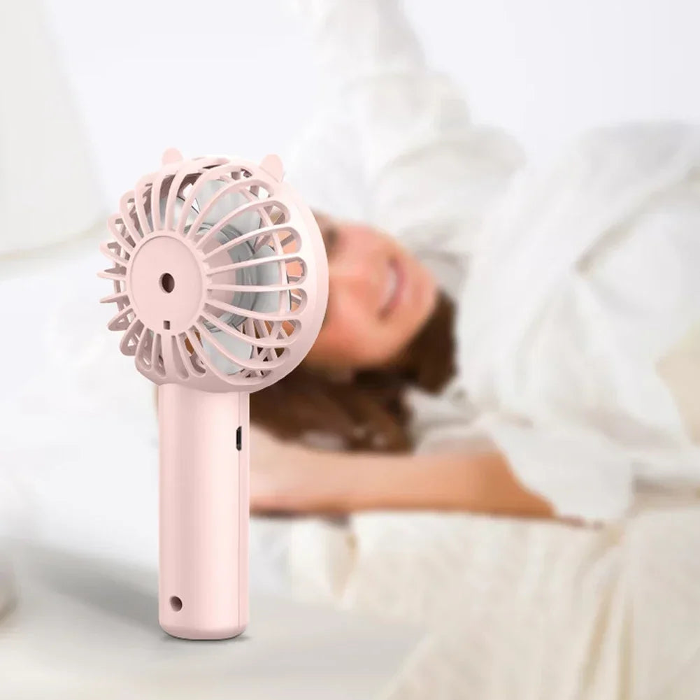 Mini USB Rechargeable Handheld Fan – Quiet, Lightweight, Multi-Color