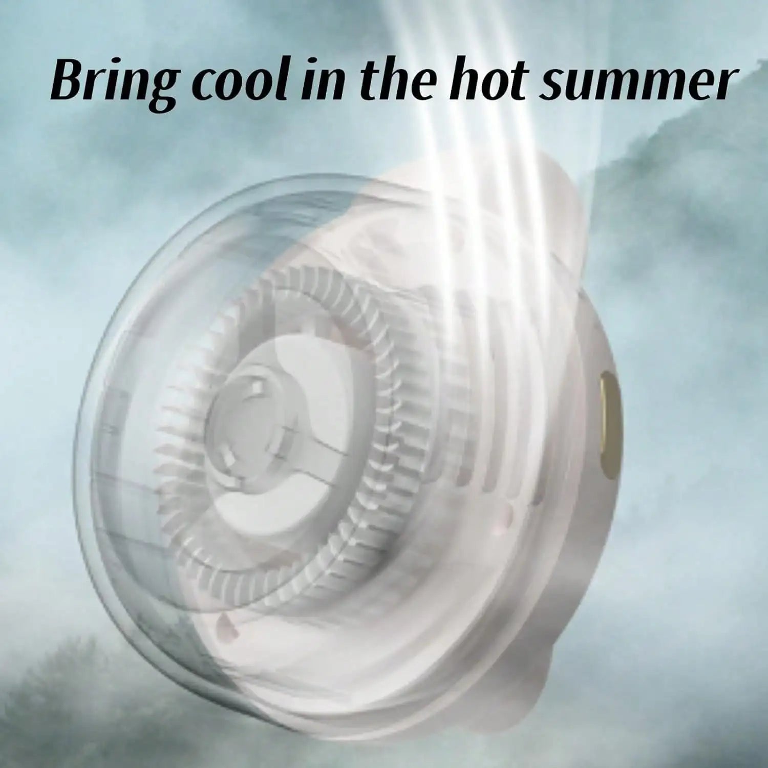 Clip-On Fan – 360° Rotatable, USB Rechargeable, Portable