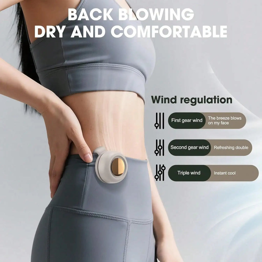 Clip-On Fan – 360° Rotatable, USB Rechargeable, Portable