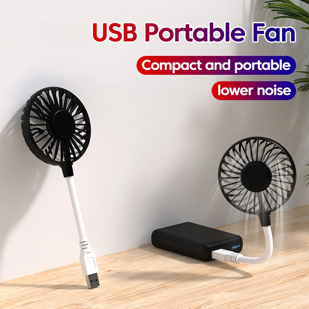 Silent USB Desk Fan – Plug-In, Compact, Instant Cooling