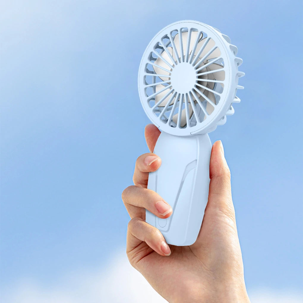 Cute Mini Pocket Fan – 3-Speed, USB Rechargeable, Lightweight