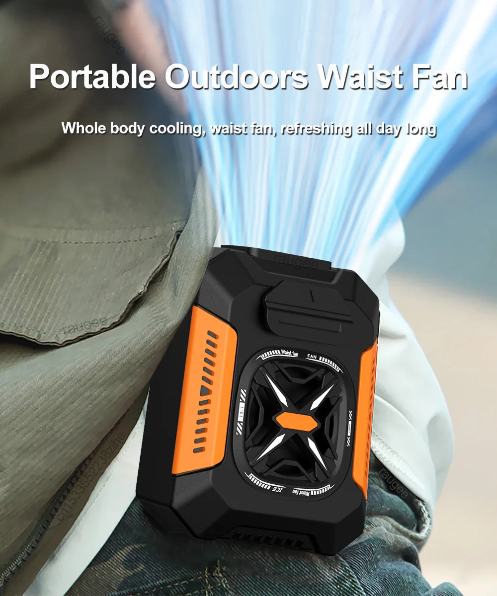 Wearable Neck Fan – 3-Speed, Belt Clip, 5000mAh, Hands-Free