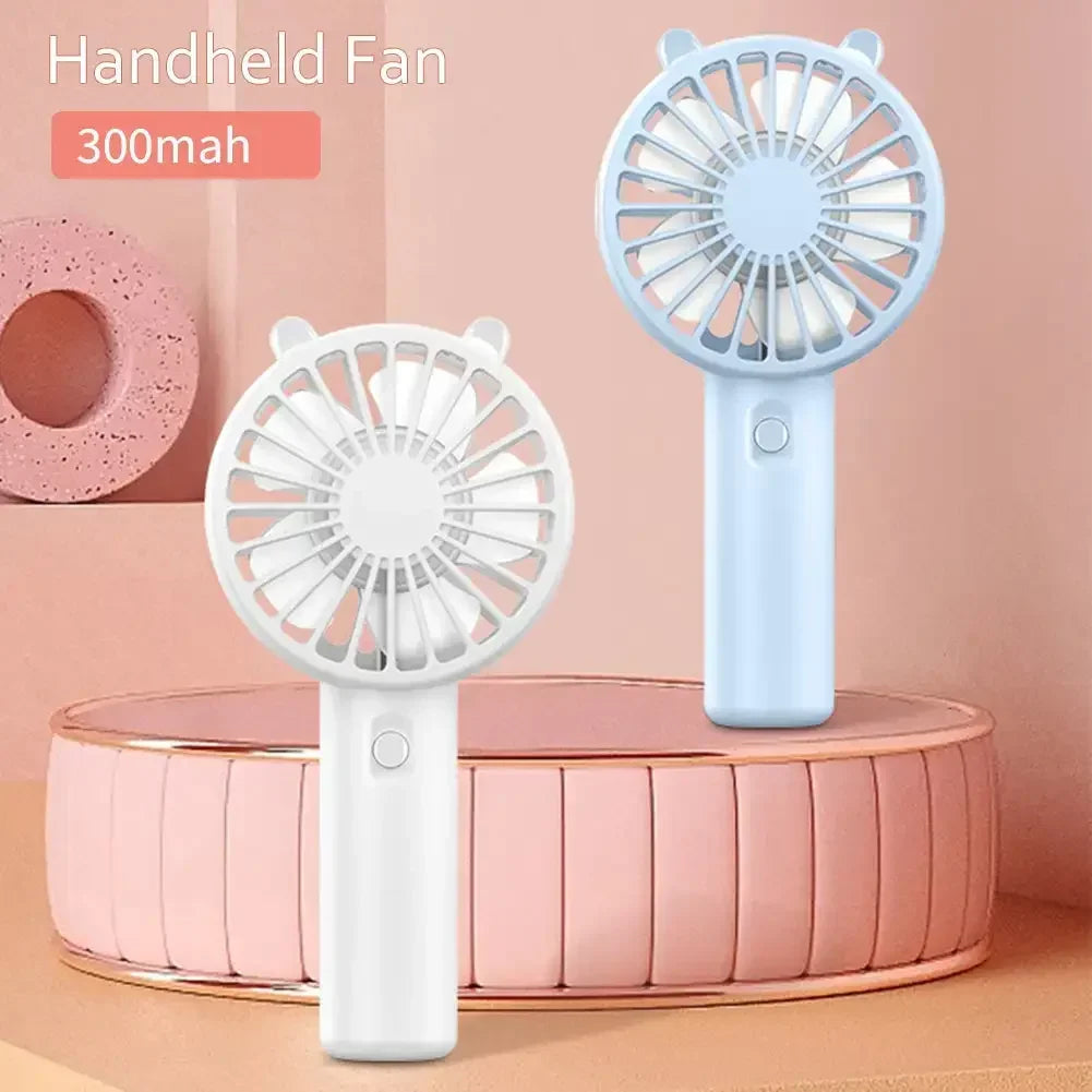 Mini USB Rechargeable Handheld Fan – Quiet, Lightweight, Multi-Color