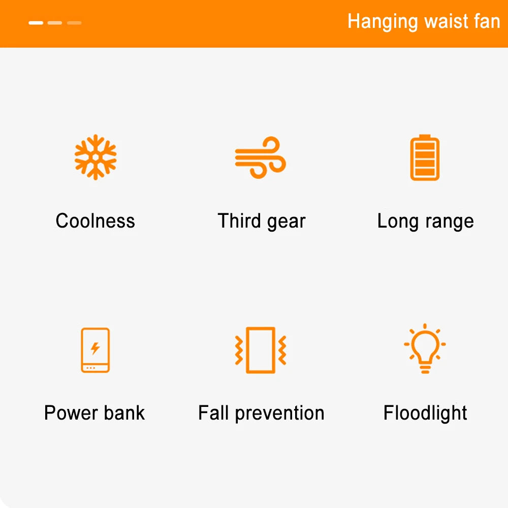 Wearable Neck Fan – 3-Speed, Belt Clip, 5000mAh, Hands-Free