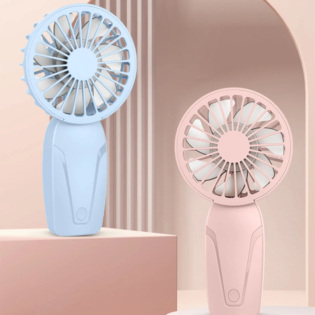 Cute Mini Pocket Fan – 3-Speed, USB Rechargeable, Lightweight
