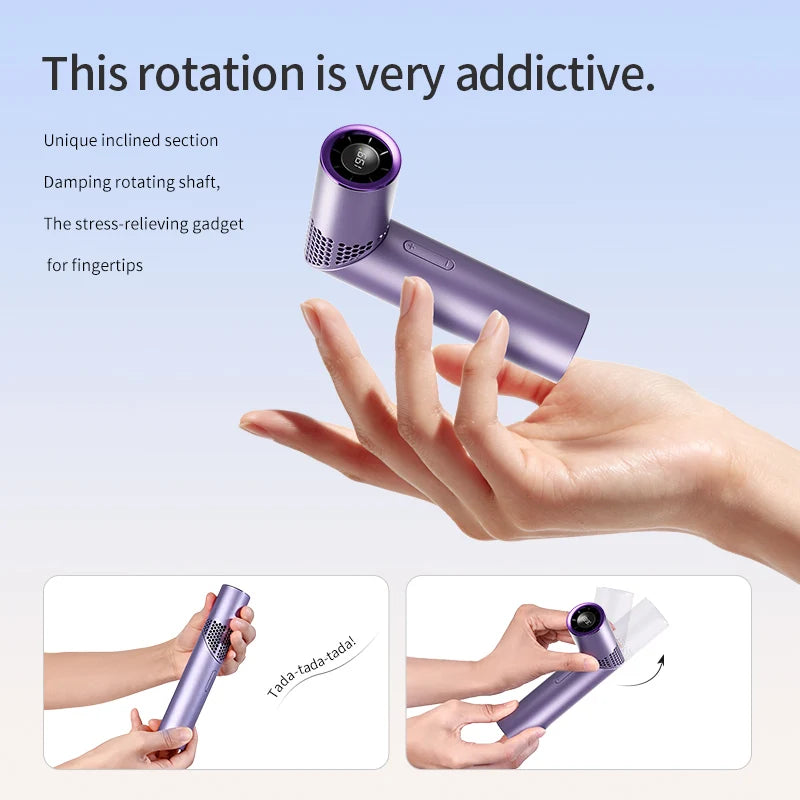 Foldable Neck Fan – Brushless Motor, Hands-Free, USB Rechargeable