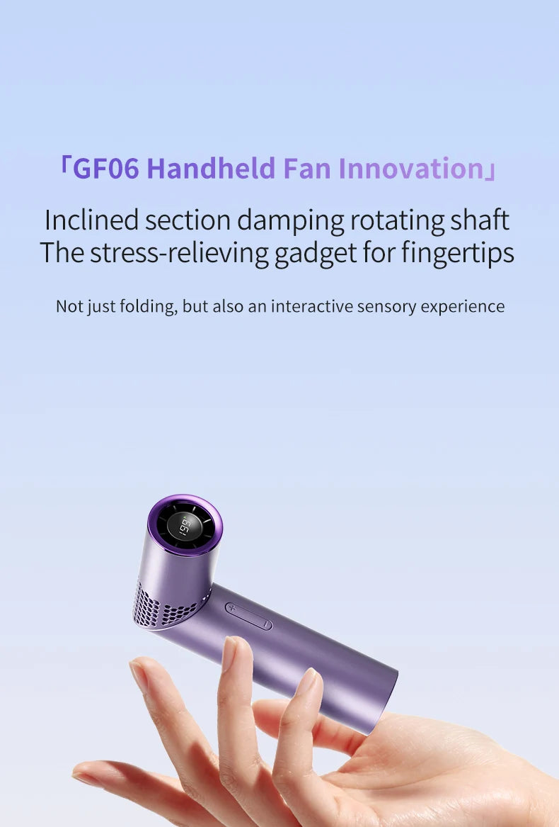 Foldable Neck Fan – Brushless Motor, Hands-Free, USB Rechargeable