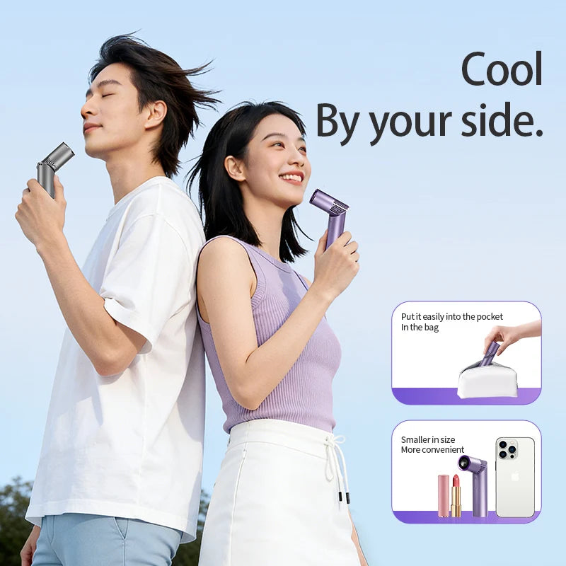 Foldable Neck Fan – Brushless Motor, Hands-Free, USB Rechargeable