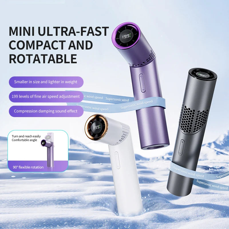 Foldable Neck Fan – Brushless Motor, Hands-Free, USB Rechargeable
