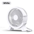 Mini USB Table Fan – High-Speed Turbo, Rechargeable, Dorm & Desk