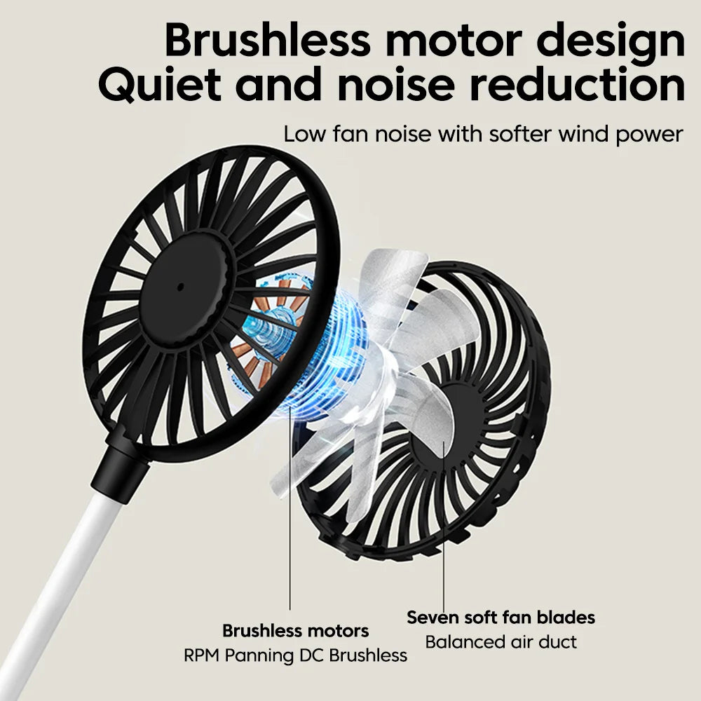 Silent USB Desk Fan – Plug-In, Compact, Instant Cooling