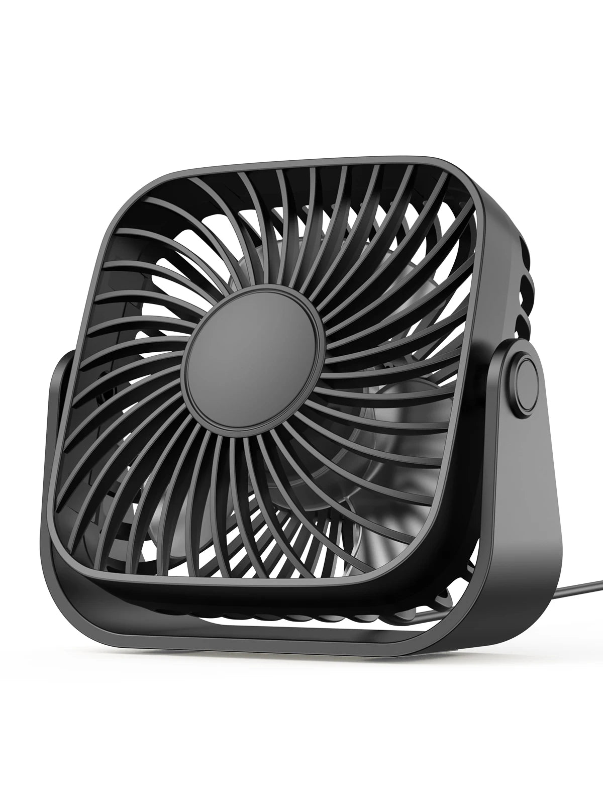 4-Inch USB Mini Desk Fan – 3-Speed, 360° Adjustable, Quiet Cooling
