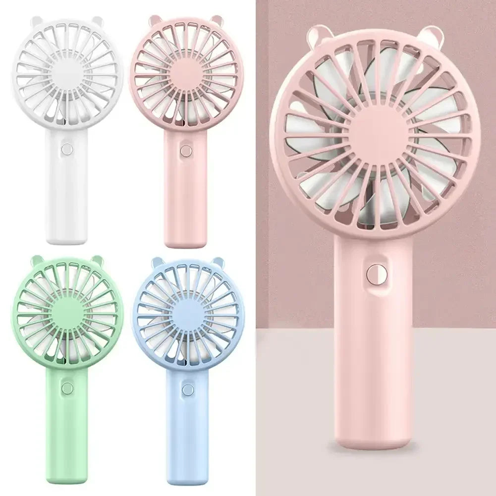 Mini USB Rechargeable Handheld Fan – Quiet, Lightweight, Multi-Color